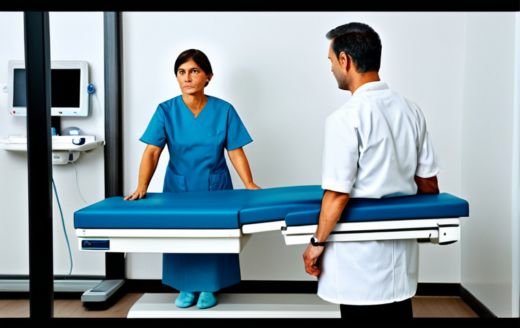 골밀도 검사로 진단 가능한 질환 - Bone Density Test**

"A patient, fully clothed and in appropriate attire, undergoing a DEXA scan in ...