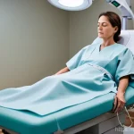 방사선 치료 기간과 효과 - **Prompt: "A serene and modern radiation therapy room. A female patient, in her 40s, lies comfortabl...