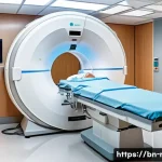 뇌종양 방사선 치료 효과 - A detailed medical illustration of Intensity Modulated Radiation Therapy (IMRT) targeting a brain tu...